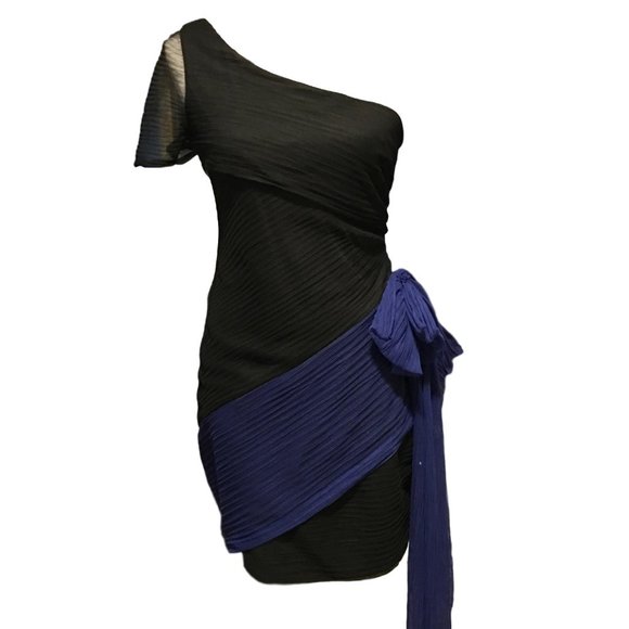 BCBGeneration Cobalt & Black Dress - Size 4 - NWT - Picture 1 of 7